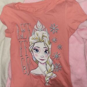 Disney Frozen Elsa T-Shirt Little Girls Size S